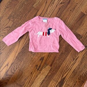 Jacadi Pink Sweater with Dog Design size 24M